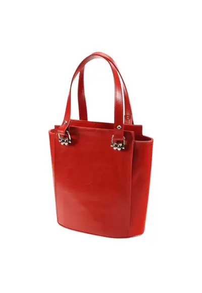 Geanta dama piele - Elisabeth 8 - rosu - 25x14x27 cm