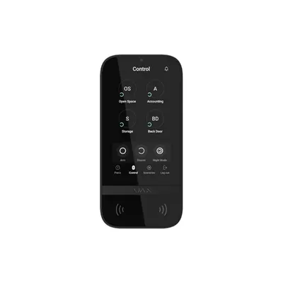 Tastatura tactila wireless Ajax KEYPAD TOUCHSCREEN BL, 13.56 Mhz, Bluetooth, 200 utilizatori
