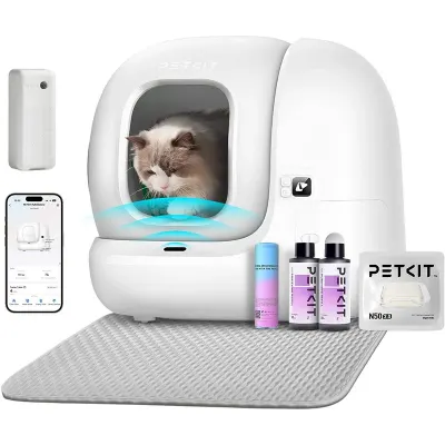 Litiera smart cu autocuratare PetKit Pura Max 2 pentru pisici, Capacitate 7L, Alb, Afisaj LED, Bluetooth, WiFi - Default Title