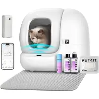 Litiera smart cu autocuratare PetKit Pura Max 2 pentru pisici, Capacitate 7L, Alb, Afisaj LED, Bluetooth, WiFi - Default Title