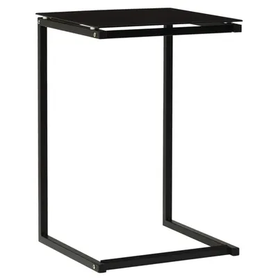 Gossi masa laterala, negru, 40x40x60 cm, sticla securizata