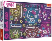 Puzzle Trefl din 500 piese - Hello Kitty neon