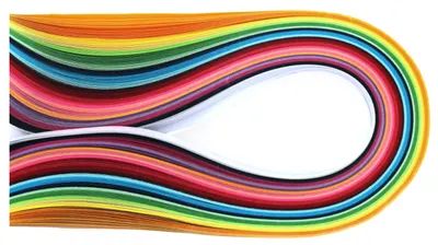 Panglici pentru quilling Em art - 10 mm/39 cm, multicolor(100 buc.)