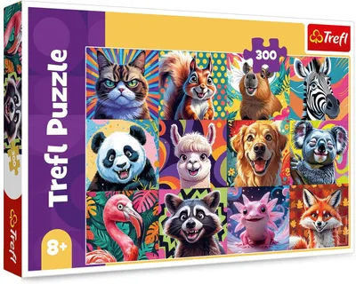 Puzzle Trefl din 300 piese - Portrete amuzante de animale