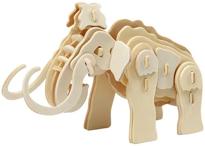 Puzzle 3D din lemn Creativ Company - Mamut