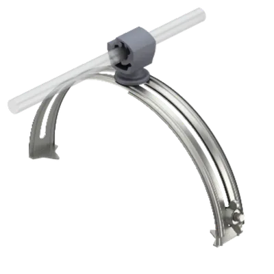 Suport izolat pentru conductor paratrasnet pe coama, 185−260 mm, Rd 8−10, A2 8mm | Type 132 K-VA