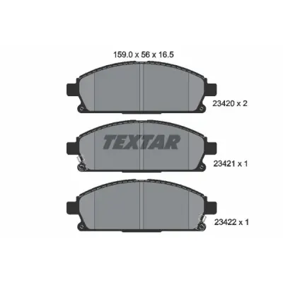 Set placute frana, frana disc TEXTAR 2342001