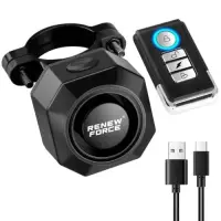 Alarma antifurt inteligenta Renew Force, pentru bicicleta, motocicleta, trotineta 4 in 1 stop spate, telecomanda wireless, senzor frana, 3 sunete
