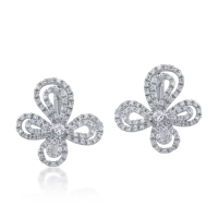 Cercei din aur alb cu diamante de 1.077ct