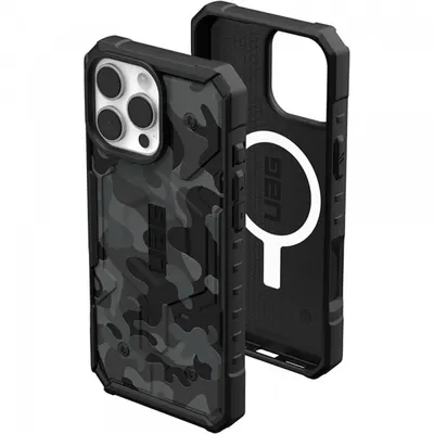 Husa MagSafe pentru Apple iPhone 16 Pro Max, Urban Armor Gear, Pathfinder SE Midnight Camo, Camuflaj