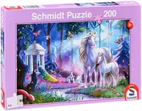 Puzzle pentru copii Schmidt din 200 de piese - Unicorn cu micul său mânz
