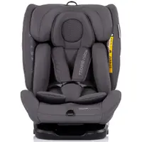 Scaun auto pentru copii Chipolino Techno iGrow Charcoal, I-Size, 40-150 cm, cu sistem Isofix si sezut rotativ