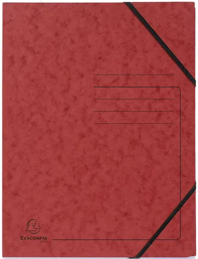 Mapa din carton Exacompta - cu elastic, rosie