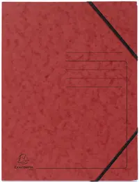 Mapa din carton Exacompta - cu elastic, rosie