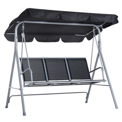 Balansoar de Gradina Outsunny cu 3 Locuri din Metal, 171x108x154cm | Aosom Romania