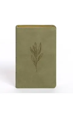 CSB Personal Size Bible, Sage Suedesoft Leathertouch -