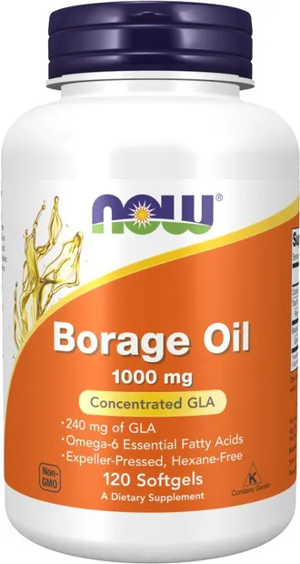 Borage Oil, 1000 mg, 120 capsule, Now