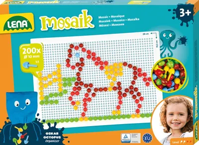 Set pentru mozaic Lena - Opac, 200 piese, Ø10 mm