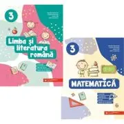 Pachet Limba si literatura romana si Matematica. Exercitii, fise de lucru, teste de evaluare si Exercitii, probleme, jocuri, clasa a 3-a