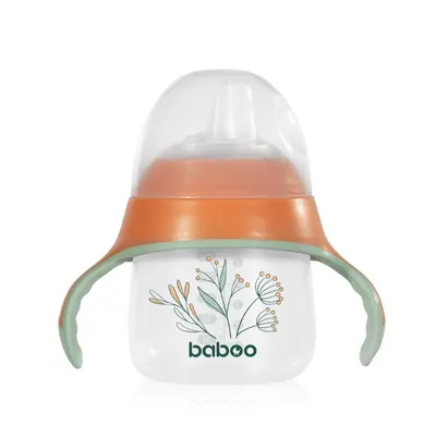 Cana Baboo cu tetina din silicon Peachy Keen 150 ml, 6 luni+