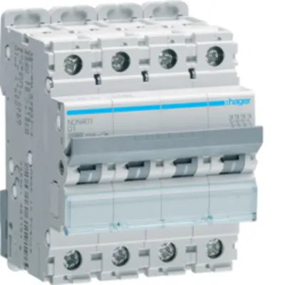 Disjunctor 4P, 1A, 10kA, D, 4M