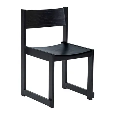 Scaun de dining negru stivuibil cu aspect de lemn de stejar Forma – Hübsch