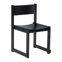 Scaun de dining negru stivuibil cu aspect de lemn de stejar Forma – Hübsch