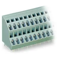 Double-deck PCB terminal block; 2.5 mm²; Pin spacing 5 mm; 2 x 2-pole; CAGE CLAMP®; 2,50 mm²; gray
