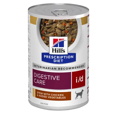 HILL'S Prescription Diet i/d Digestive Care, Pui cu Legume, dietă veterinară câini, conservă hrană umedă, sensibilități digestive HILL'S Prescription Diet i/d Digestive Care, Pui cu Legume, dietă veterinară câini, conservă hrană umedă, sistem digestiv, (