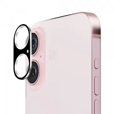 Folie de protectie Camera Spate Techsuit pentru Apple iPhone 16 Plus / 16, Sticla Securizata, Neagra