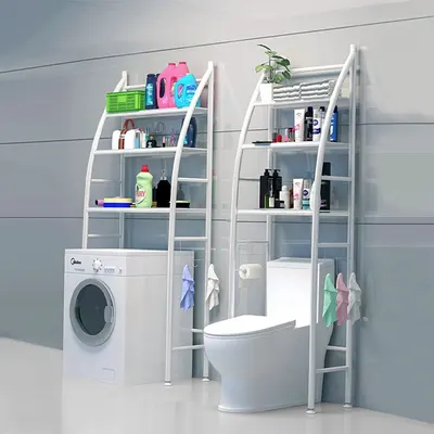 Etajera baie, organizator peste toaleta sau masina de spalat, 155 cm