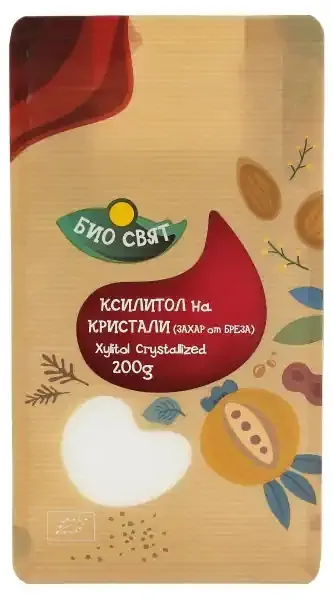 Xilitol organic din mesteacăn, 200 g, Biosvyat