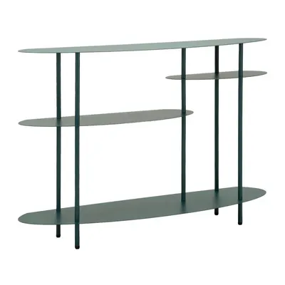 Masă consolă albastru-verde din metal 34x118 cm Saturn – Mauro Ferretti