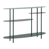 Masă consolă albastru-verde din metal 34x118 cm Saturn – Mauro Ferretti