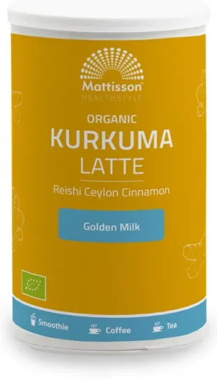Ogranic Kurkuma Latte Golden Milk, 160 g, Mattisson Healthstyle