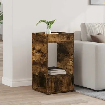 vidaXL Masă laterală Stejar fumuriu 30 x 30 x 56 cm Lemn prelucrat