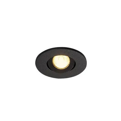 Spot incastrat, NEW TRIA 45 Ceiling lights, black LED, 3000K, round, black, 30°, incl. driver, clip springs