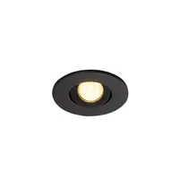 Spot incastrat, NEW TRIA 45 Ceiling lights, black LED, 3000K, round, black, 30°, incl. driver, clip springs,