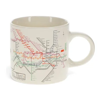 Cană bej din ceramică 350 ml Heritage Tube Map – Rex London