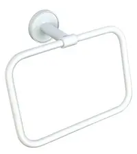 Suport rotund pentru prosoape Inter Ceramic - Lusso, White Matt