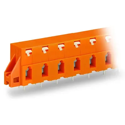 PCB terminal block; push-button; 2.5 mm²; Pin spacing 10.16 mm; 6-pole; CAGE CLAMP®; clamping collar; 2,50 mm²; orange