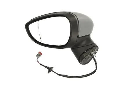 Oglinda stanga potrivit FORD FIESTA 2008-2013 - electrica, asferica, cu carcasa, cu semnalizare