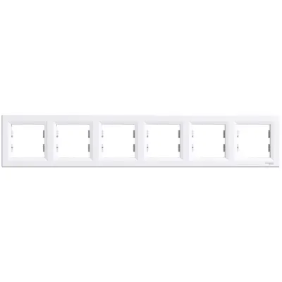 Placa ornament 6 module alba Asfora