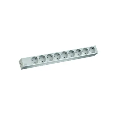 PDU19'' 9xSchuko, 2 m fisa Schuko, AL, 438,5 mm