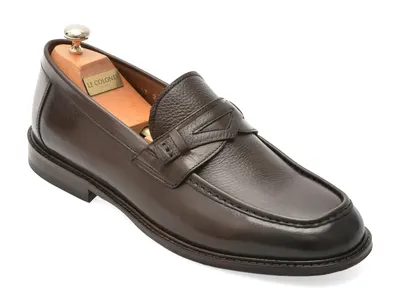 Mocasini eleganti LE COLONEL maro, 73202, din piele naturala
