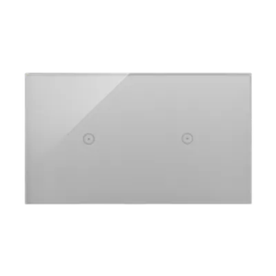Panou Touch 2 module, modul 1:1 comanda touch, modul 2:1 comanda touch, sticla argintie