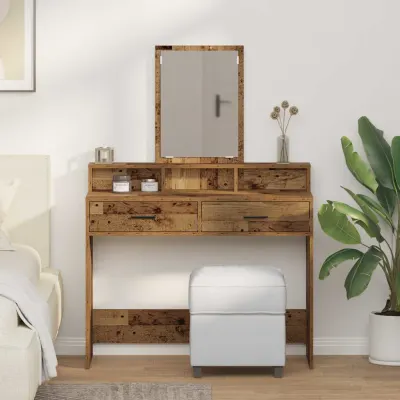 vidaXL Masă de Machiaj Lemn vechi 100 x 41 x 140 cm Lemn prelucrat