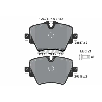 Set placute frana, frana disc TEXTAR 2561701