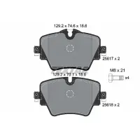 Set placute frana, frana disc TEXTAR 2561701
