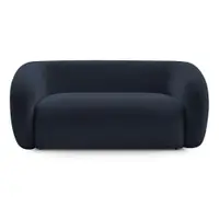 Canapea albastru-închis cu tapițerie din chenille 160 cm Celine – Bobochic Paris